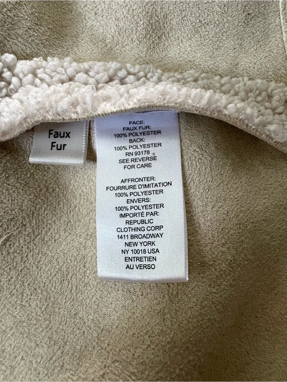 Industry Cream Faux Sherpa Shacket Jacket Medium Oversized Teddy Button Front